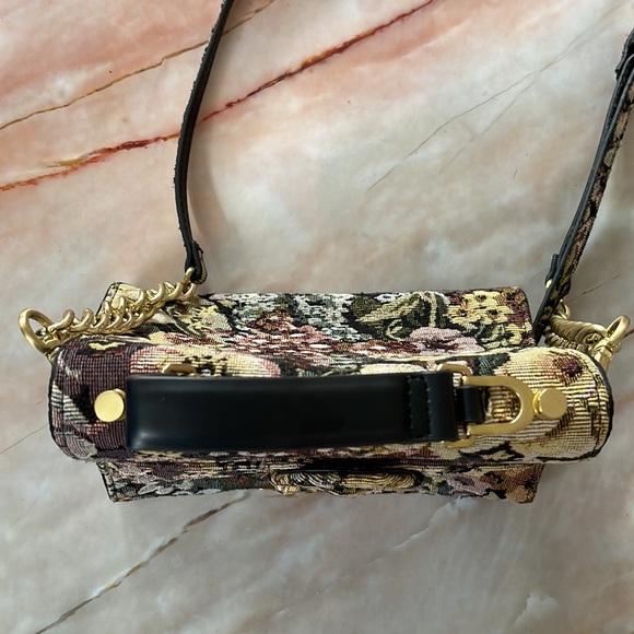 ZARA | Petite tapestry shoulder bag - Picture 7 of 14
